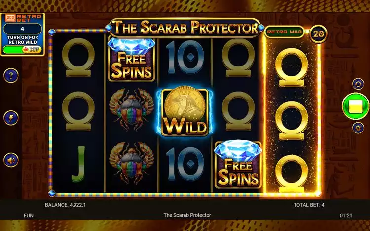 The Scarab Protector Bonus Features - Free Spins
