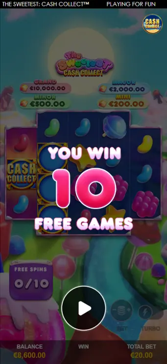 The Sweetest Cash Collect - Mobile Bonus