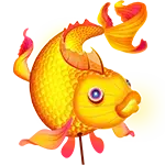 Thunder Drums Leaping Lions - Koi Symbol