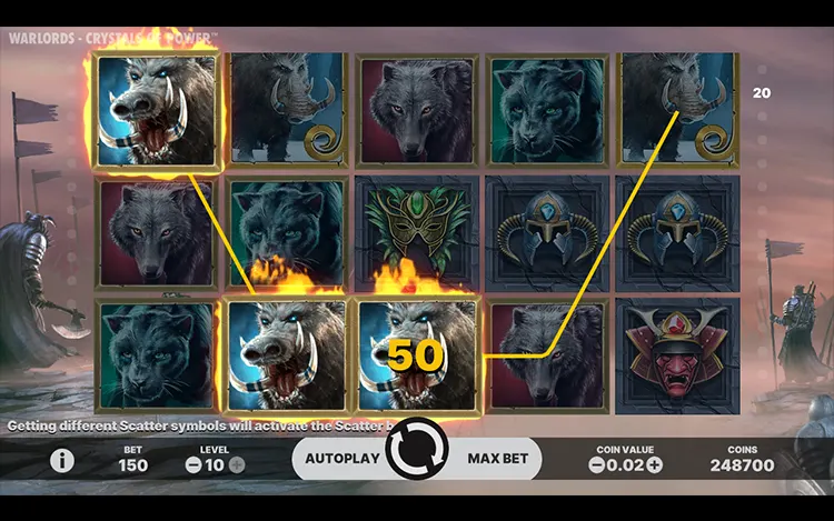 Warlords Crystals of Power - RTP and Wagering