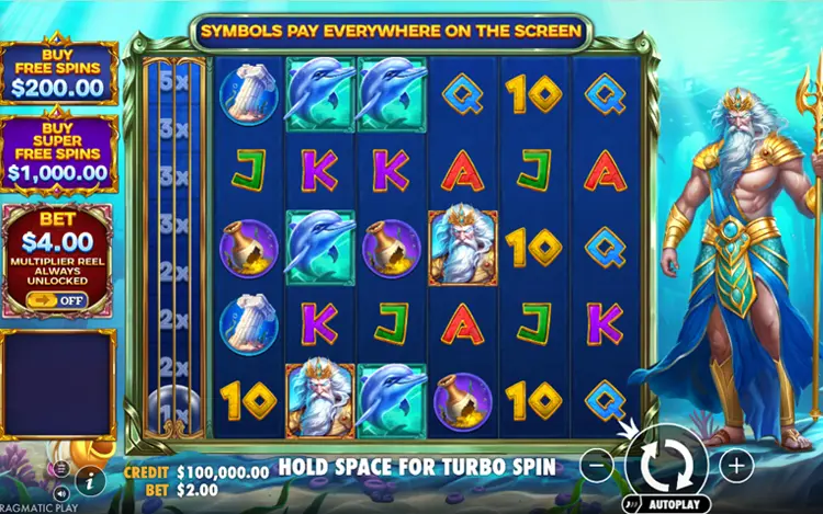 Waves of Poseidon Game RTP and Wagering