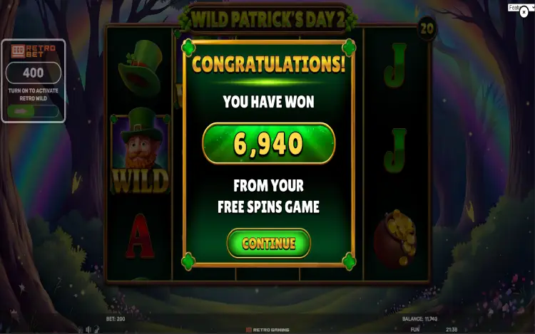 Wild Patrick’s Day 2 - Mobile Simple Win