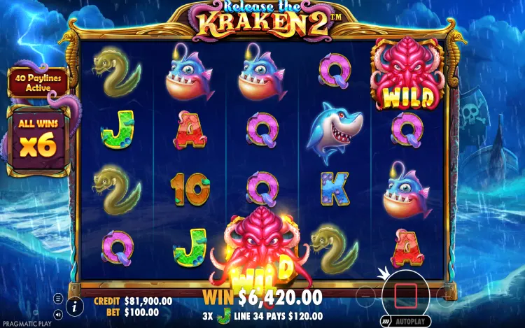 Release the Kraken 2 - Wild Respin Feature