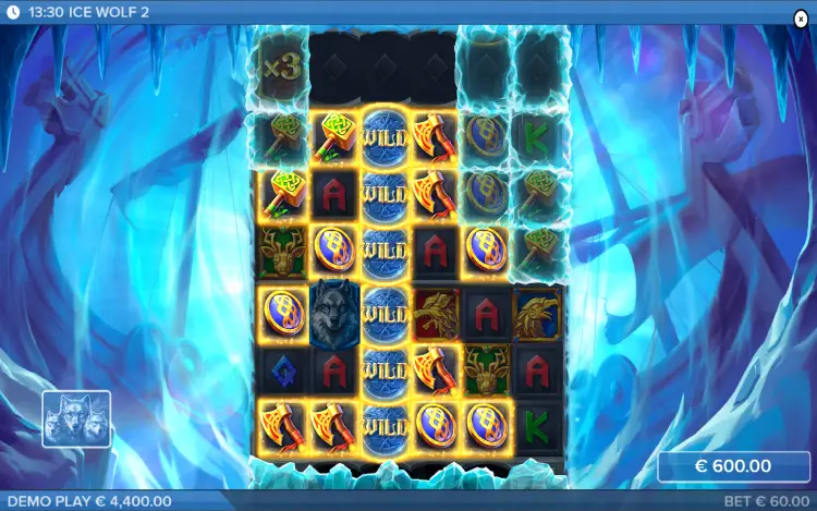 Ice Wolf 2 - Wild Symbol Feature