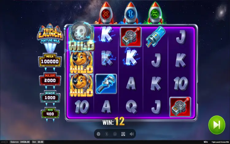 Triple Launch Fortune Wild - Wild Symbol Feature