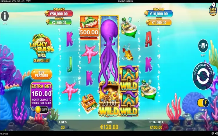 Lucky Bass Mega Cash Collect - Wild Symbol