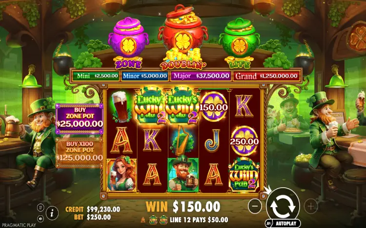Lucky’s Wild Pub 2 - Wild Symbol Feature