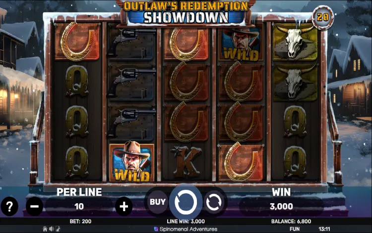 Outlaw's Redemption – Showdown - Wild Symbol Feature