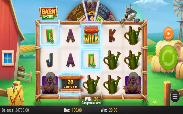 Barn Busters - Wild Symbol Feature