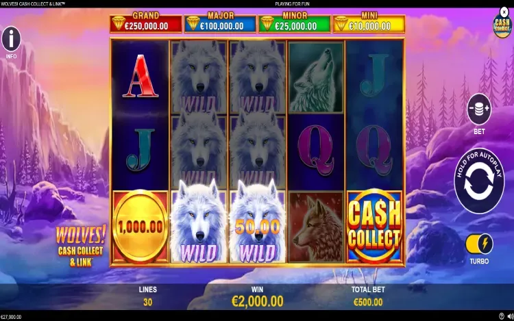 Wolves! Cash Collect & Link - Wild Symbol Feature