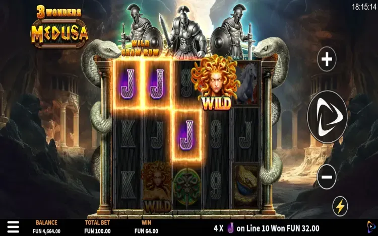 3 Wonders Medusa - Wild Symbol Feature