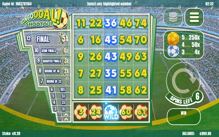 Slingoooal! Shootout - Wild Symbol Feature
