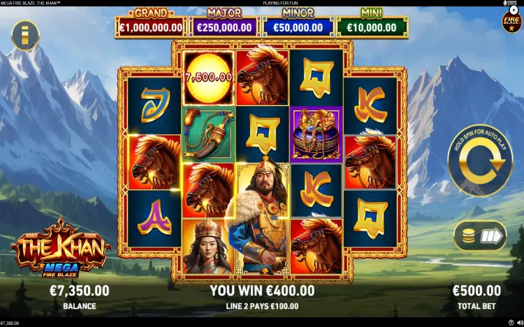 Mega Fire Blaze: The Khan - Wild Symbols
