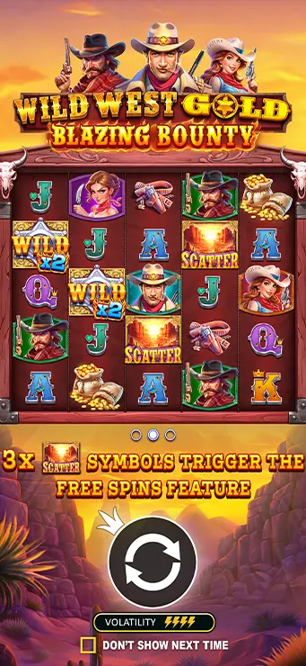 Wild West Gold Blazing Bounty Base Game