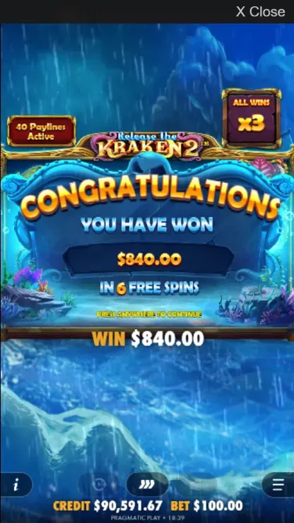 Release the Kraken 2 - Mobile Win