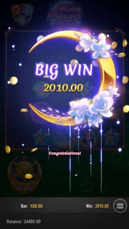 Moon Princess Origins Mobile Features - Simple Win