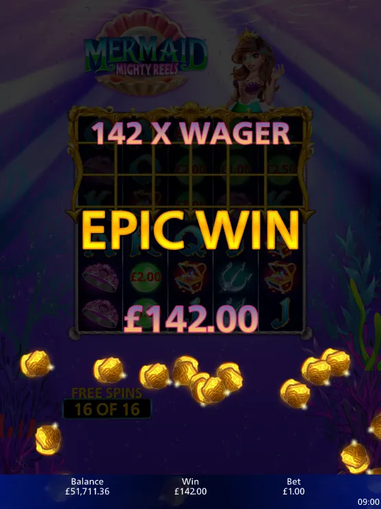 Mermaid Mighty Reels Mobile Features - Simple Win