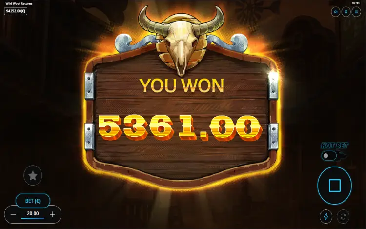 Wild Woof Returns - Mobile Win