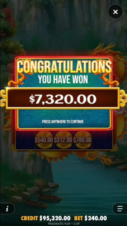 Dragon’s Gate Bonus Choice - Mobile Win