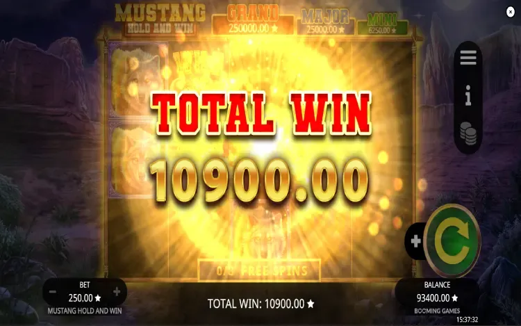 Mustang Hold and Win - Mobile Win