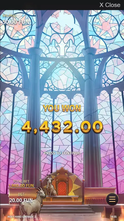 Holy Hand Grenade 2 - Mobile Win