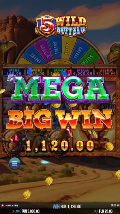 5 Wild Buffalo - Mobile Win