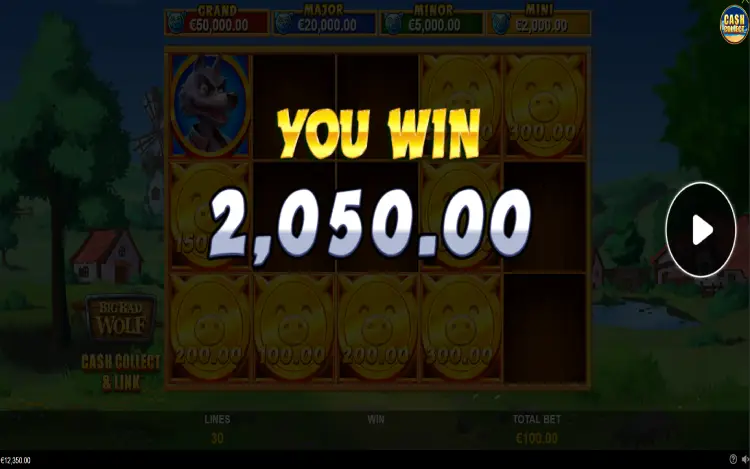 Big Bad Wolf Cash Collect & Link - Mobile Win