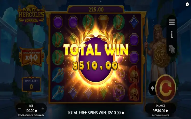 Power of Hercules Bonanza - Mobile Win