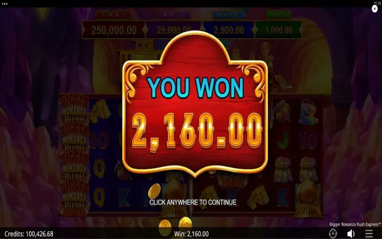 Bigger Bonanza Rush Express - Mobile Win