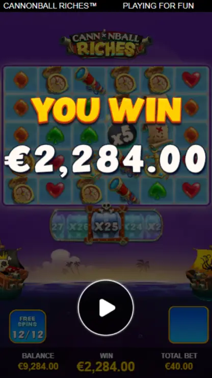 Cannonball Riches - Mobile Win