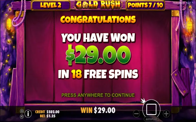 Gold Rush - Mobile Win