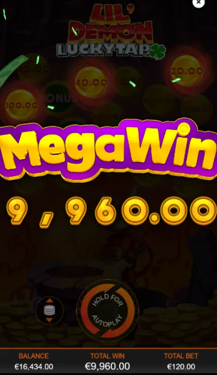 Lil’ Demon LuckyTap Mobile Features - Simple Win