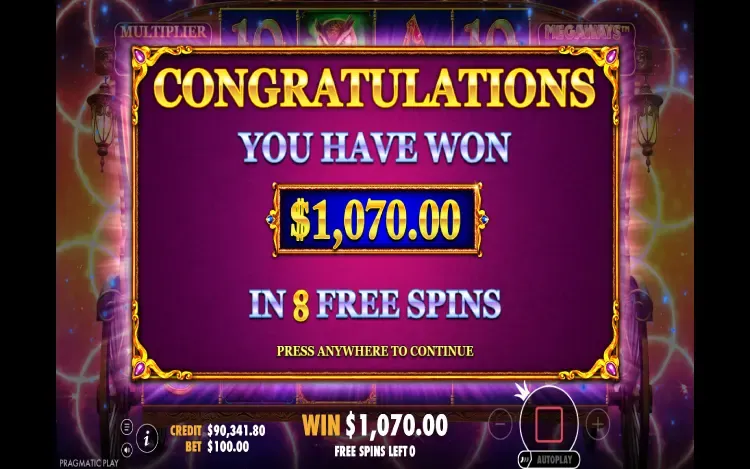 Madame Destiny Megaways - Mobile Win