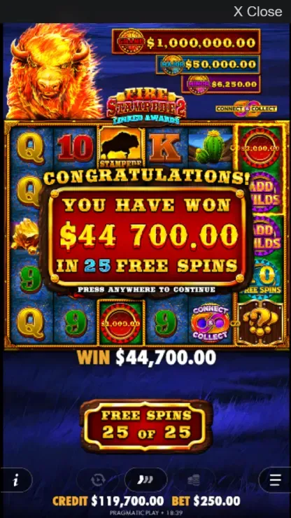 Fire Stampede 2 - Mobile Win