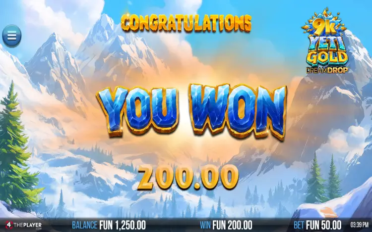 9K Yeti Gold - Mobile Win