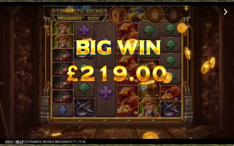 Dynamite Riches Megaways - Mobile Win