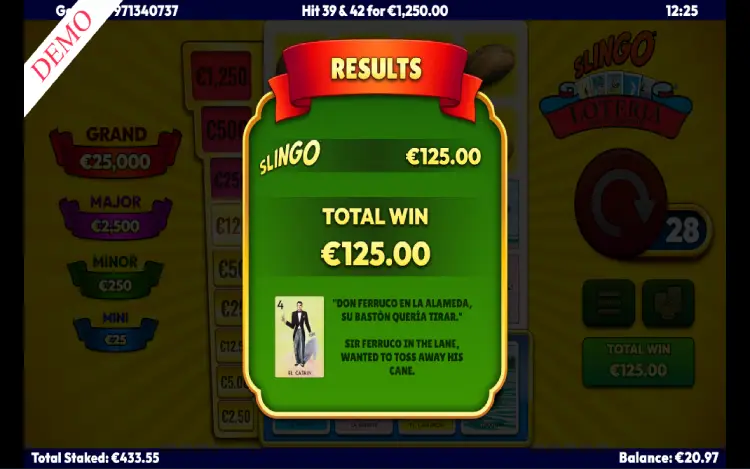 Slingo Loteria - Mobile Win