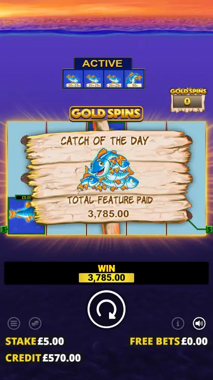 Fishin' Frenzy The Big Catch Gold - Mobile Win