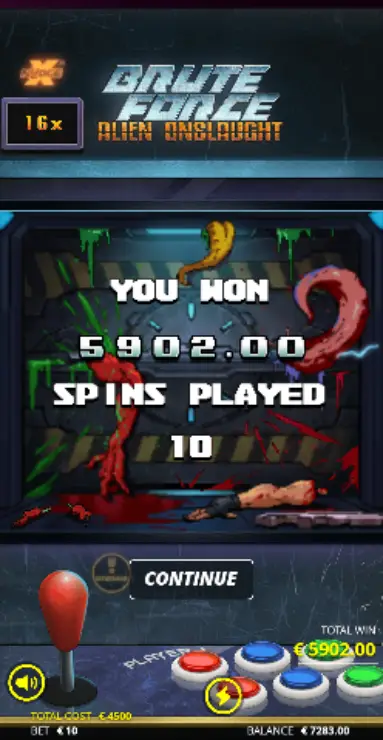 Brute Force, Alien Onslaught - Mobile Win