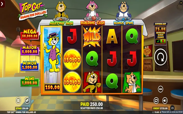 Top Cat Dining For Dollars Jackpot King - Mobile Win