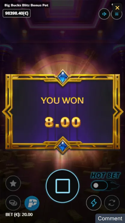 Big Bucks Blitz Bonus Pot - Mobile Win