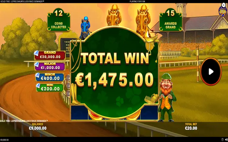 Gold Trio: Leprechaun's Luck Race Bonanza - Mobile Win
