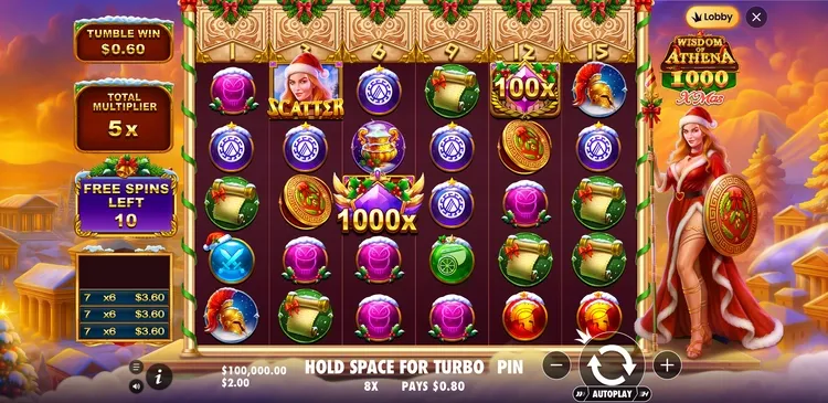 Wisdom of Athena 1000 Xmas Freegame