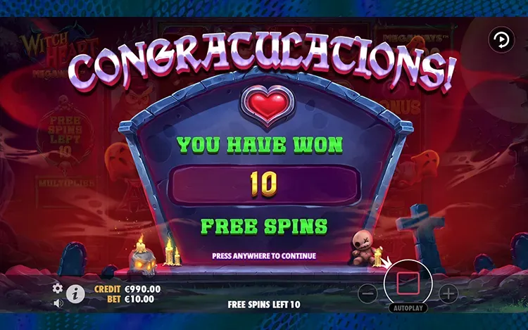 Witch Heart Megaways - Free Spins Feature