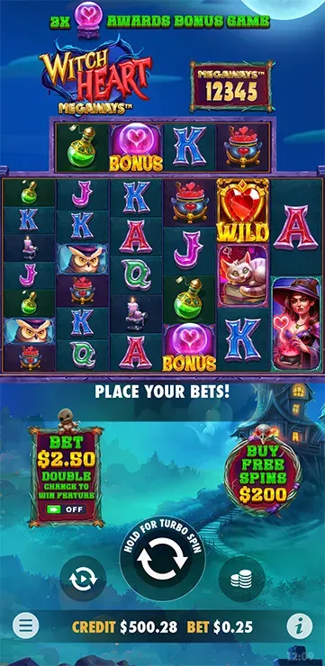 Witch Heart Megaways - Mobile Base Game