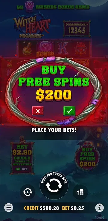 Witch Heart Megaways - Mobile Bonus Game