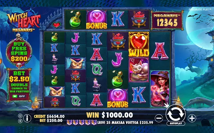 Witch Heart Megaways - RTP and Wagering