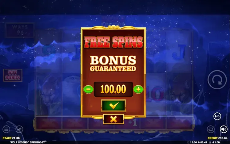 Wolf Legend Spin Boost - Bonus Buy Option