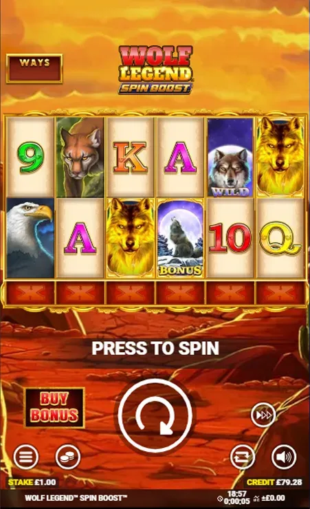 Wolf Legend Spin Boost - Mobile Base Game