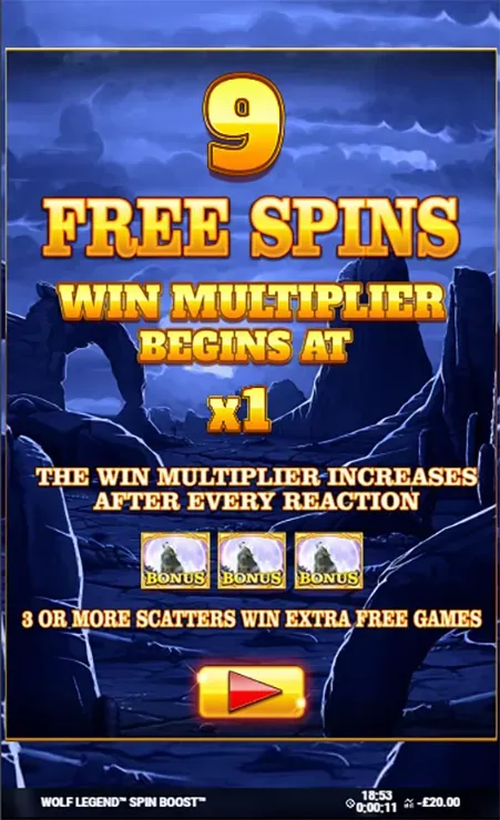 Wolf Legend Spin Boost - Mobile Bonus Game